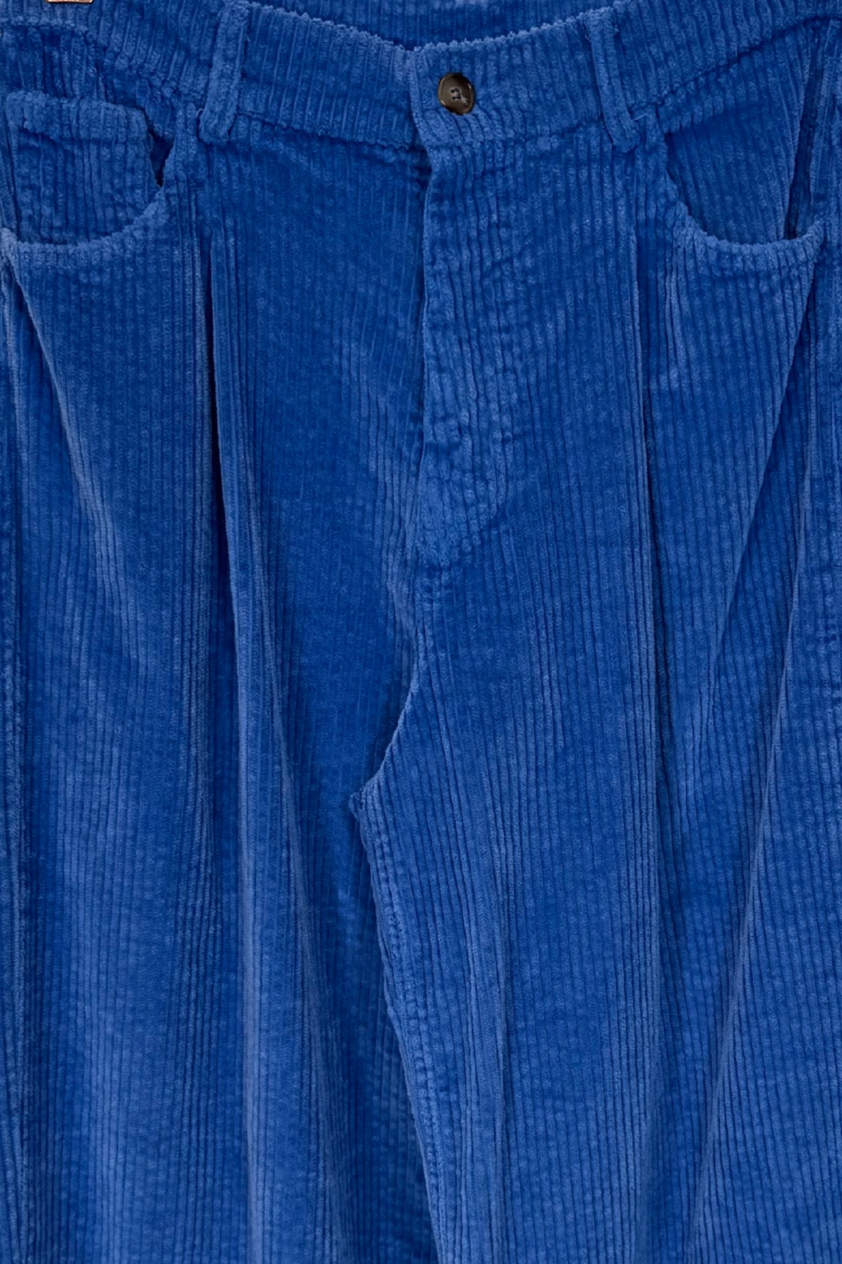 Pantaloni in velluto azzurro 