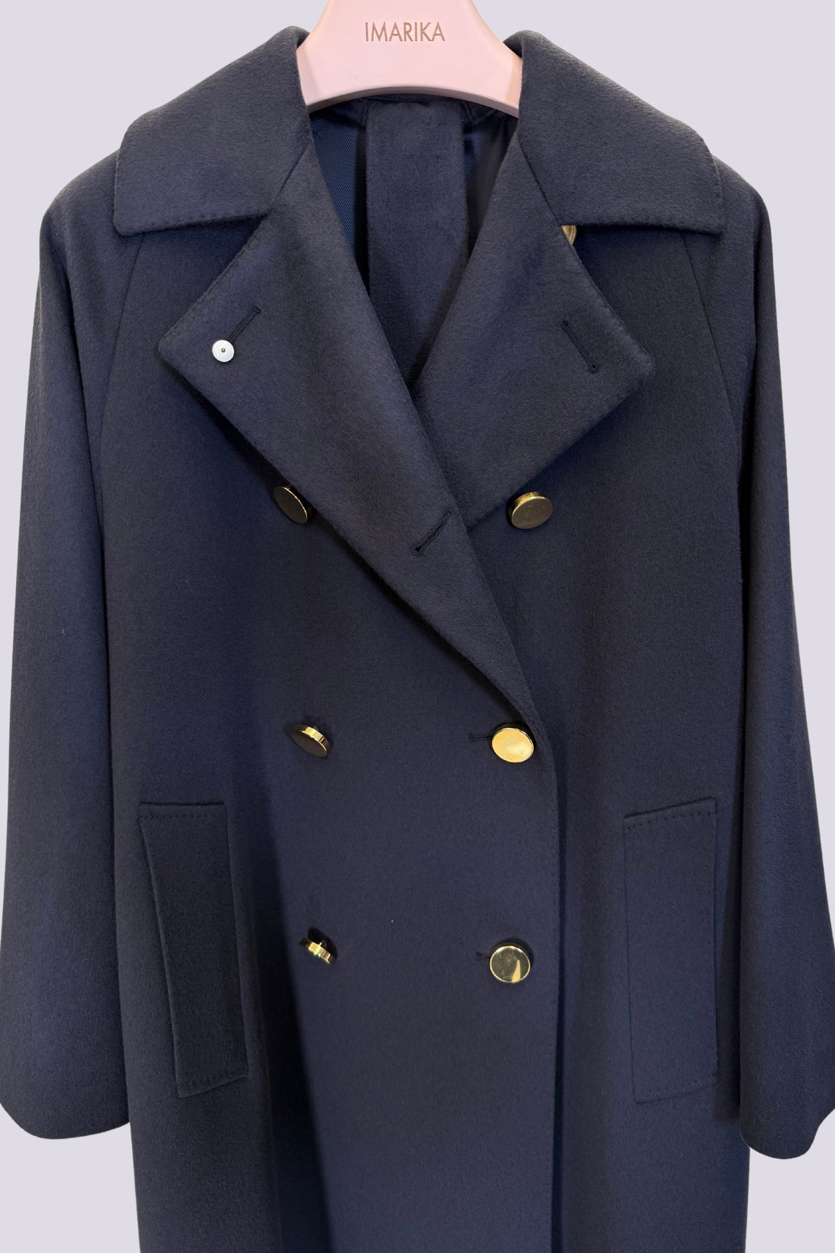 Cappotto doppiopetto blu 