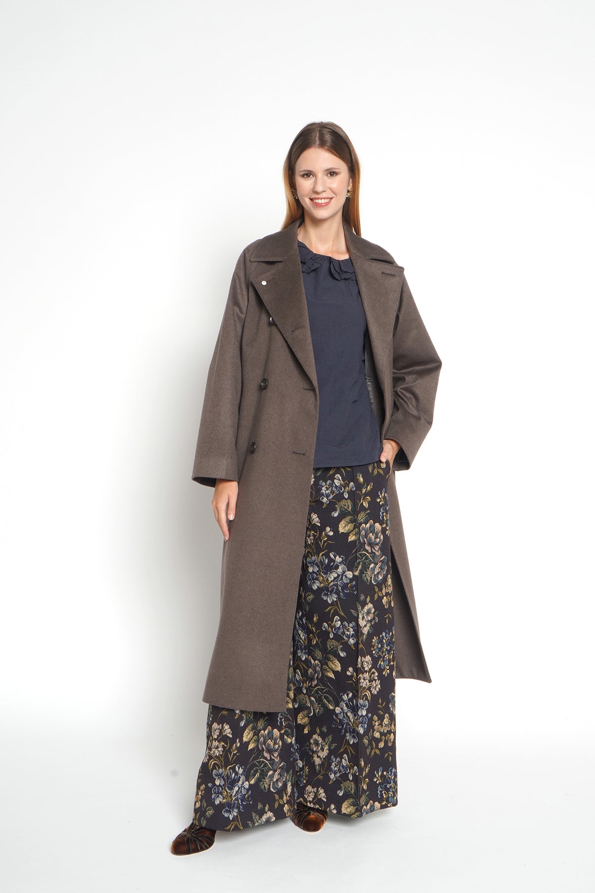 Cappotto doppiopetto taupe 
