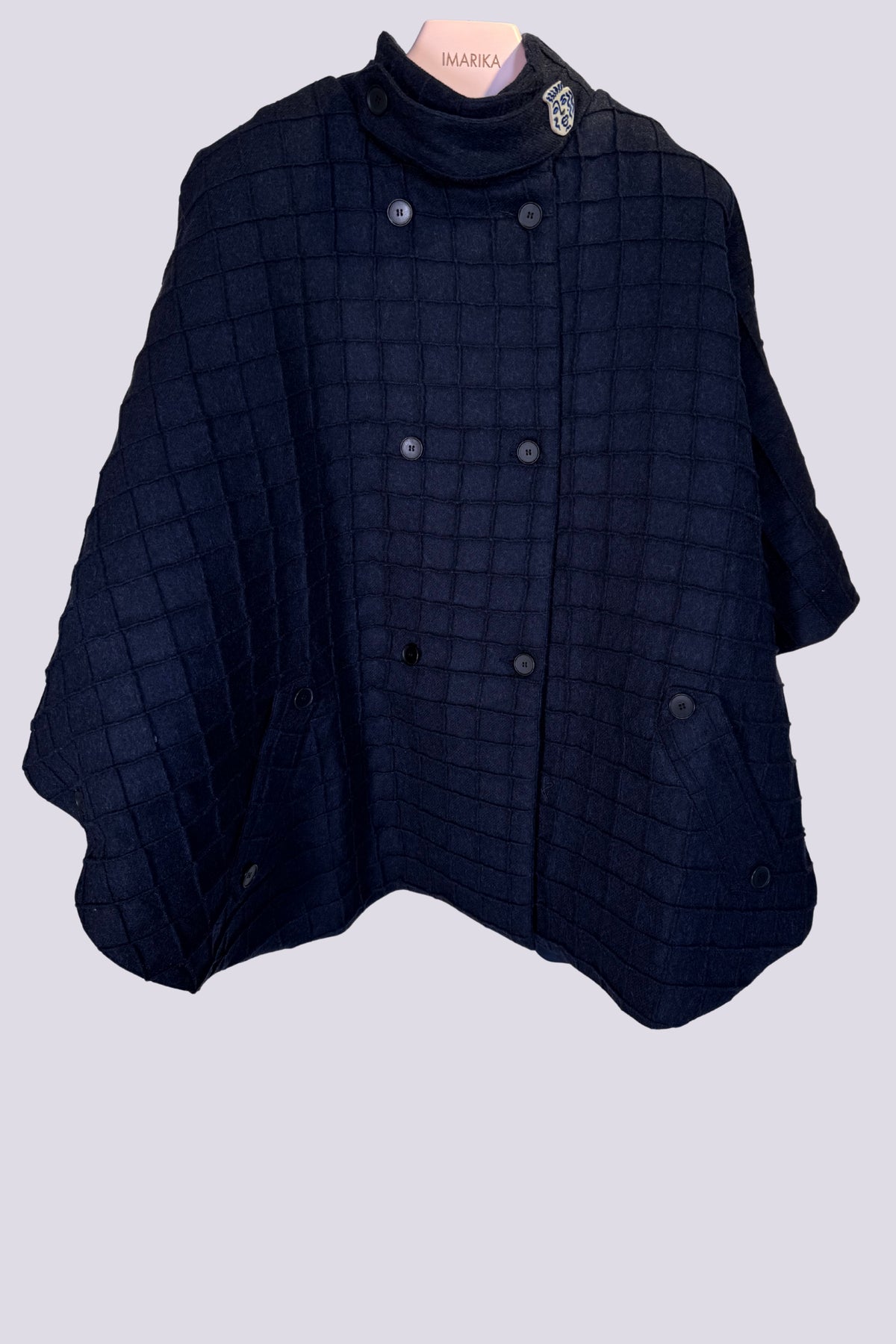 Cappa con texture a quadri 