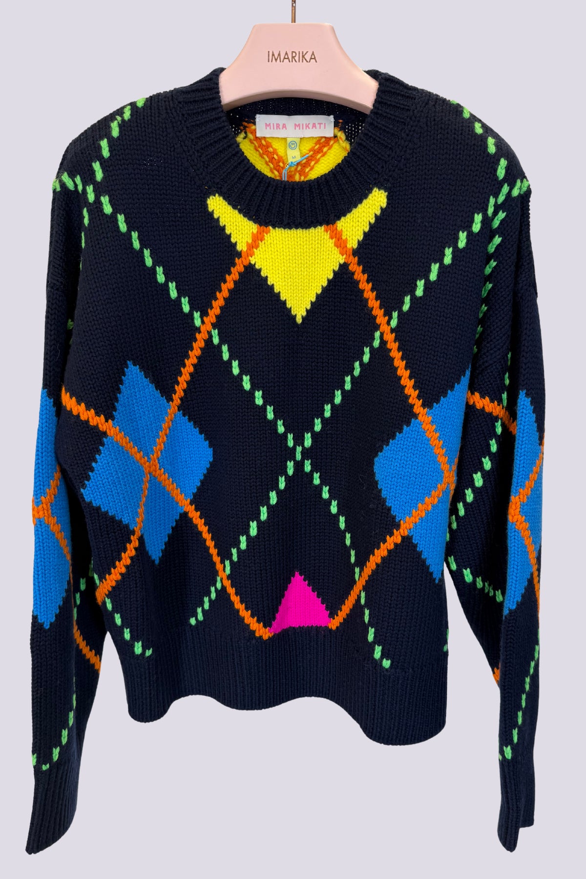 Maglione a rombi colorati 