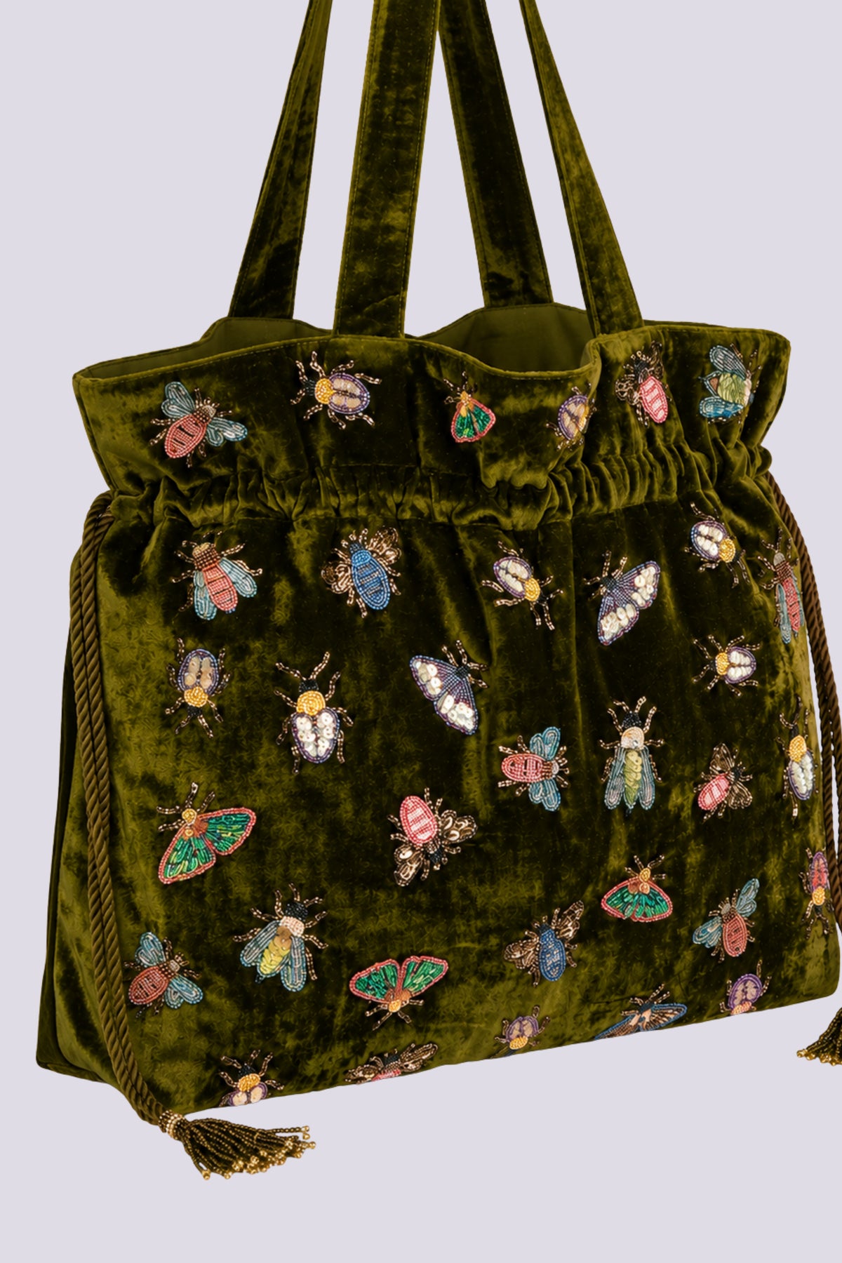Tote bag insect verde 
