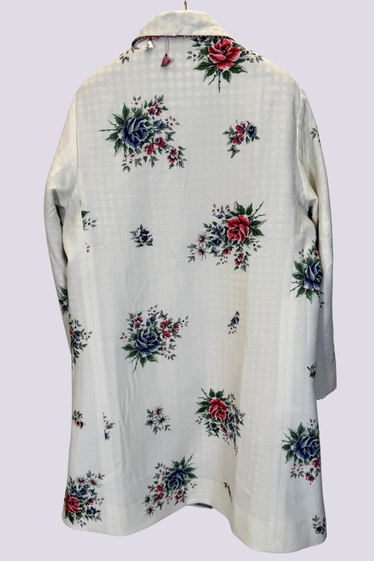Cappotto reversibile in vichy e fiori 
