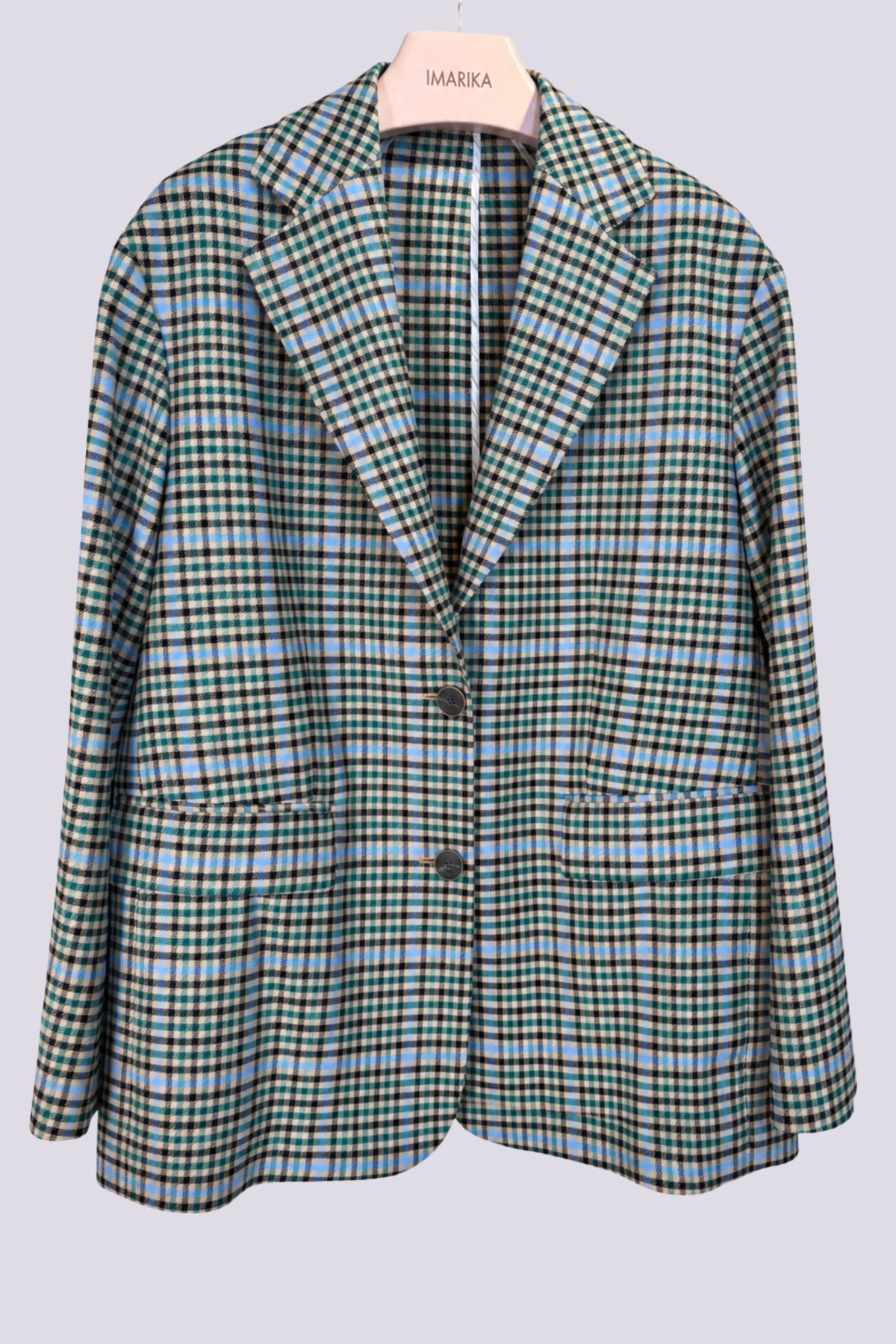 Giacca oversize a quadri 