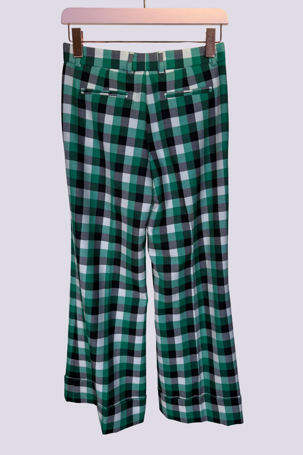 Pantalone check verde 