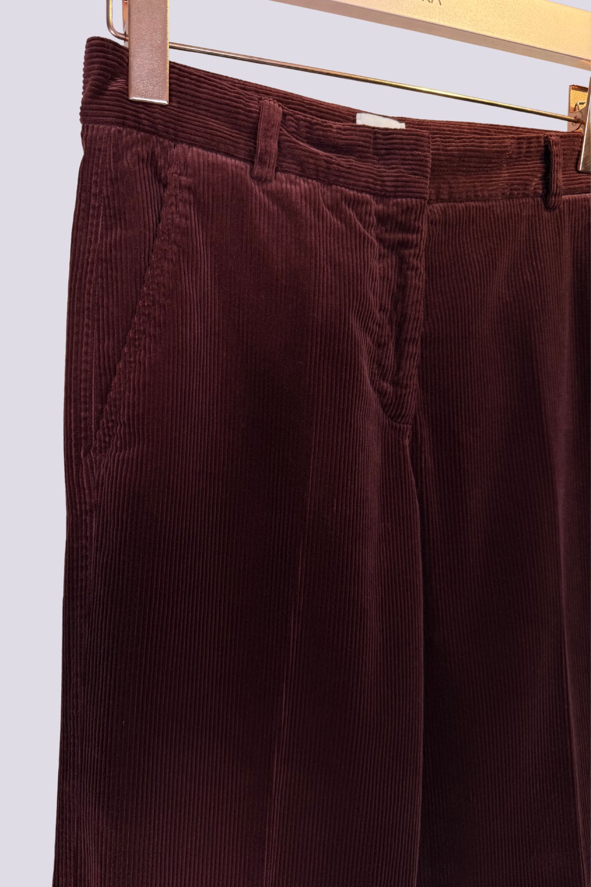 Pantalone costine bordeaux 