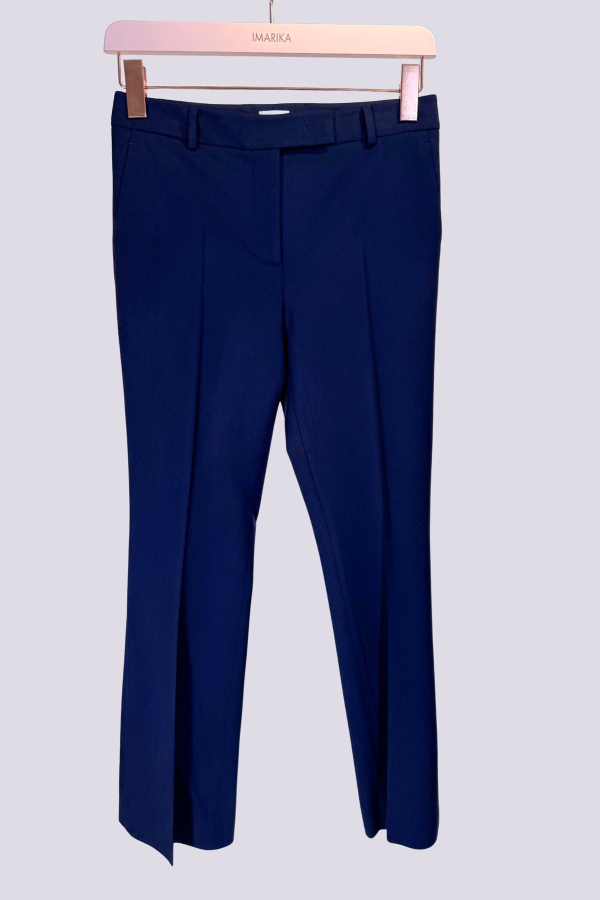 Pantalone in lana blu.<BR/> 