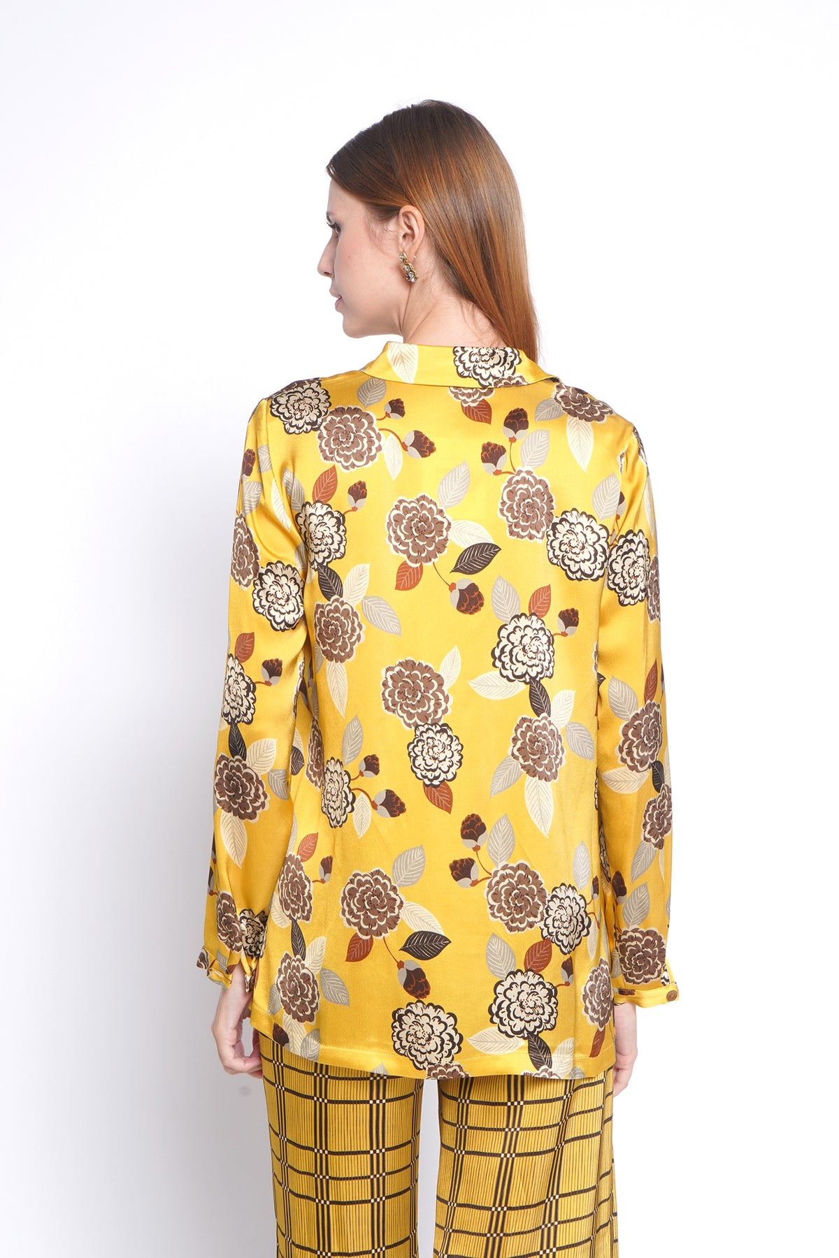 Camicia Dalia fiori giallo 
