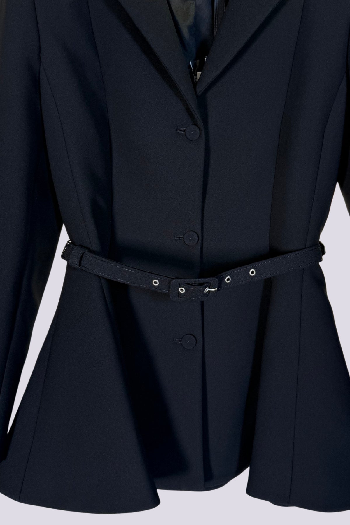 Giacca nera con peplum 
