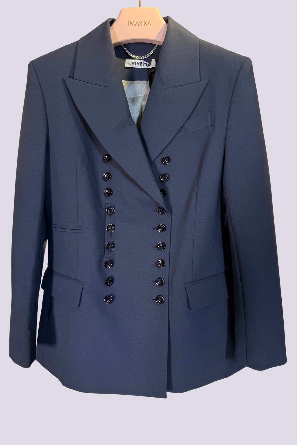 Giacca doppiopetto blu 