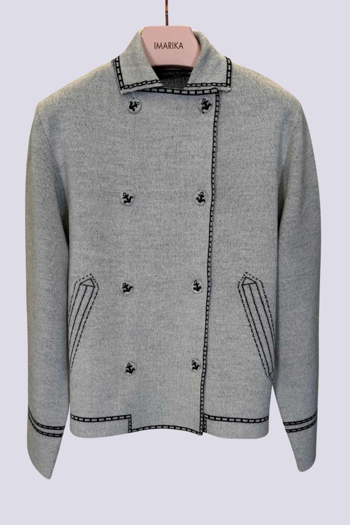 Giacca in maglia grigio 
