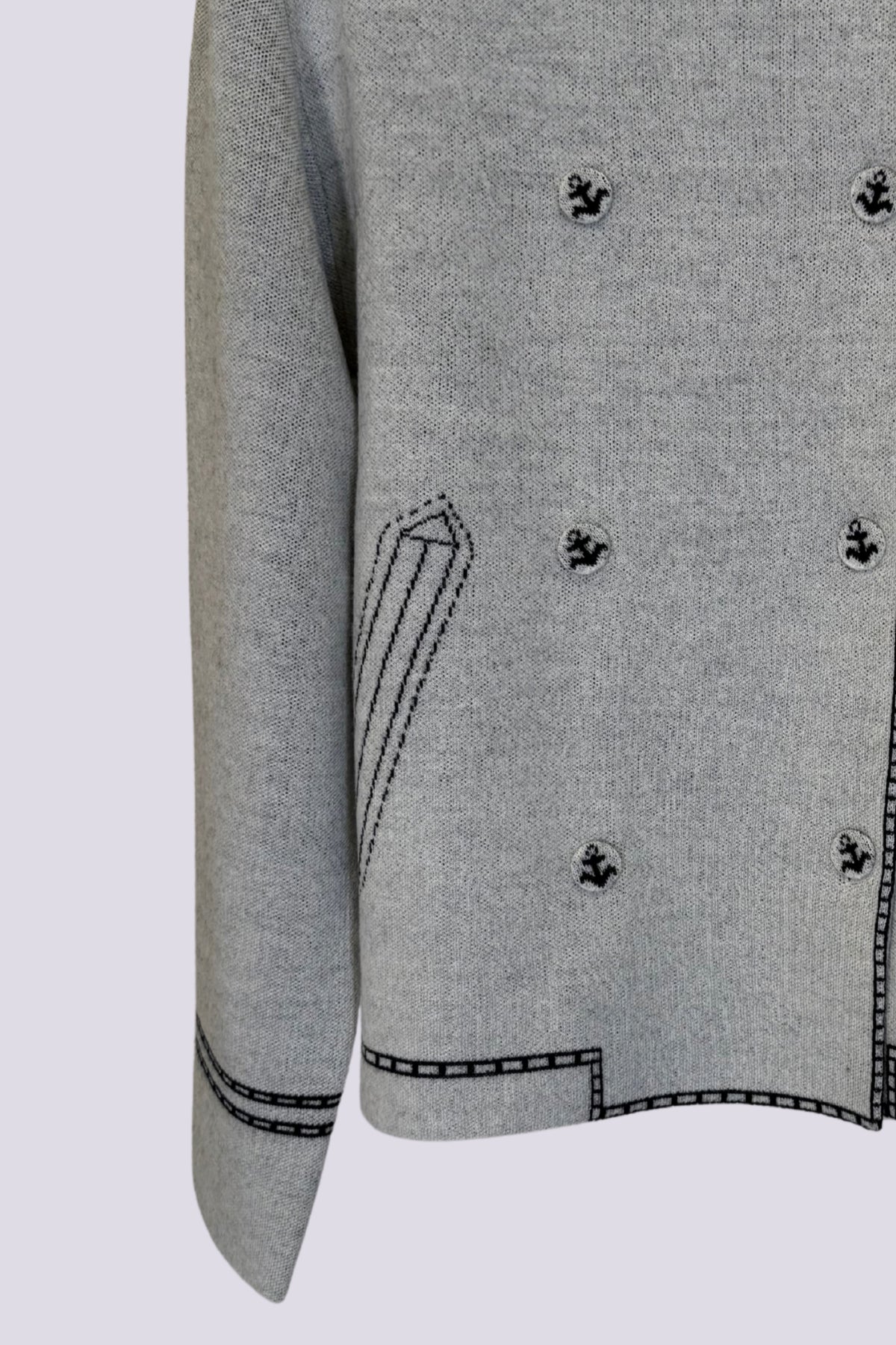 Giacca in maglia grigio 