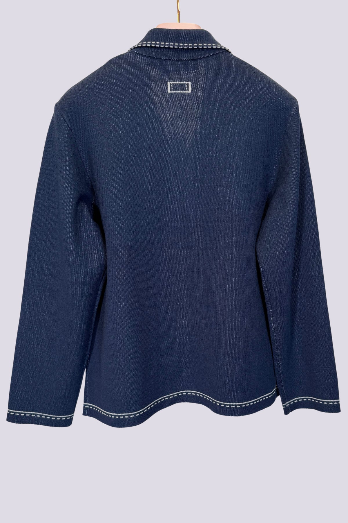 Giacca in maglia blu 