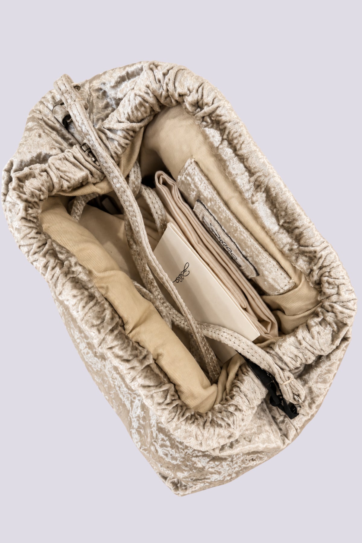CLUTCH Velluto argento 