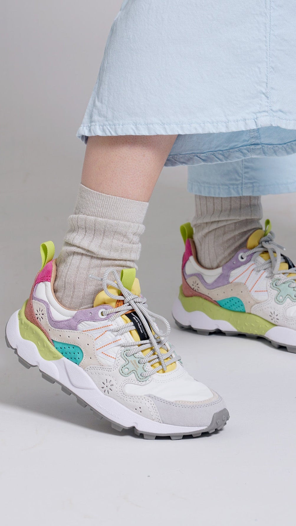 SNEAKER YAMANO BIANCO FLOWER MOUNTAIN