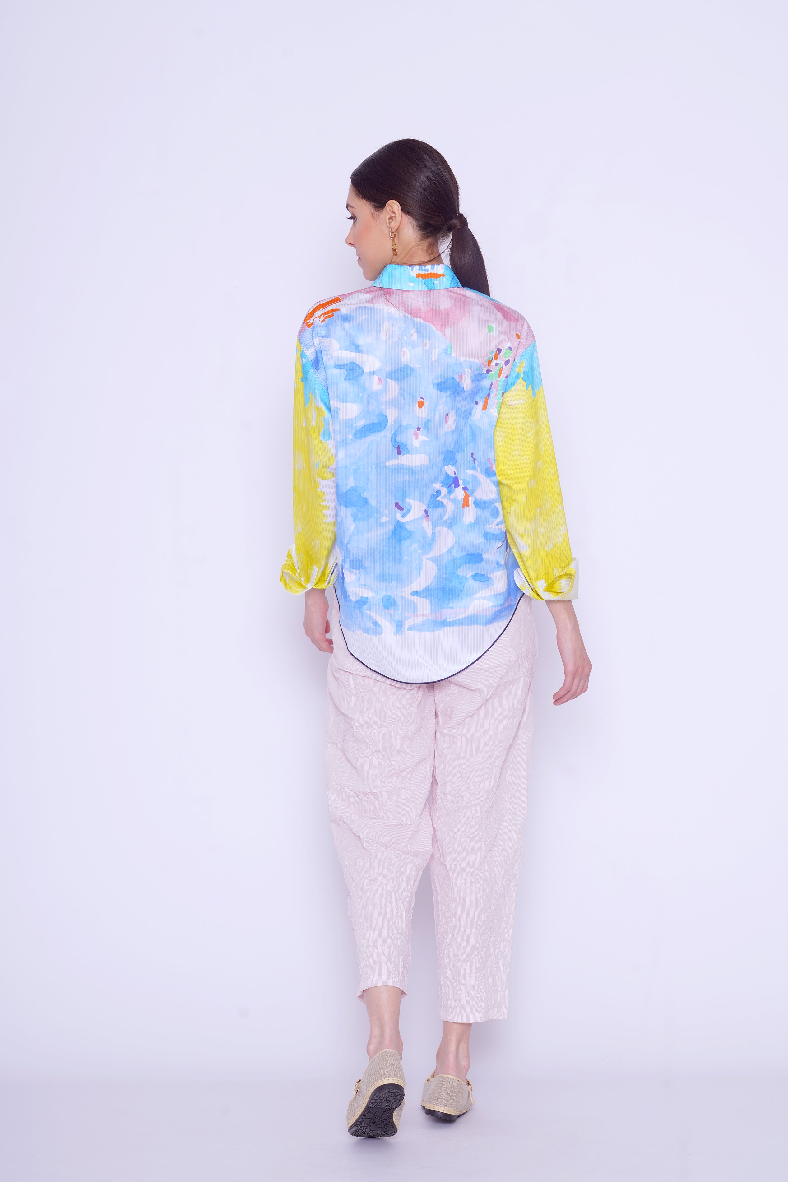 PANTALONI A RIGHE 