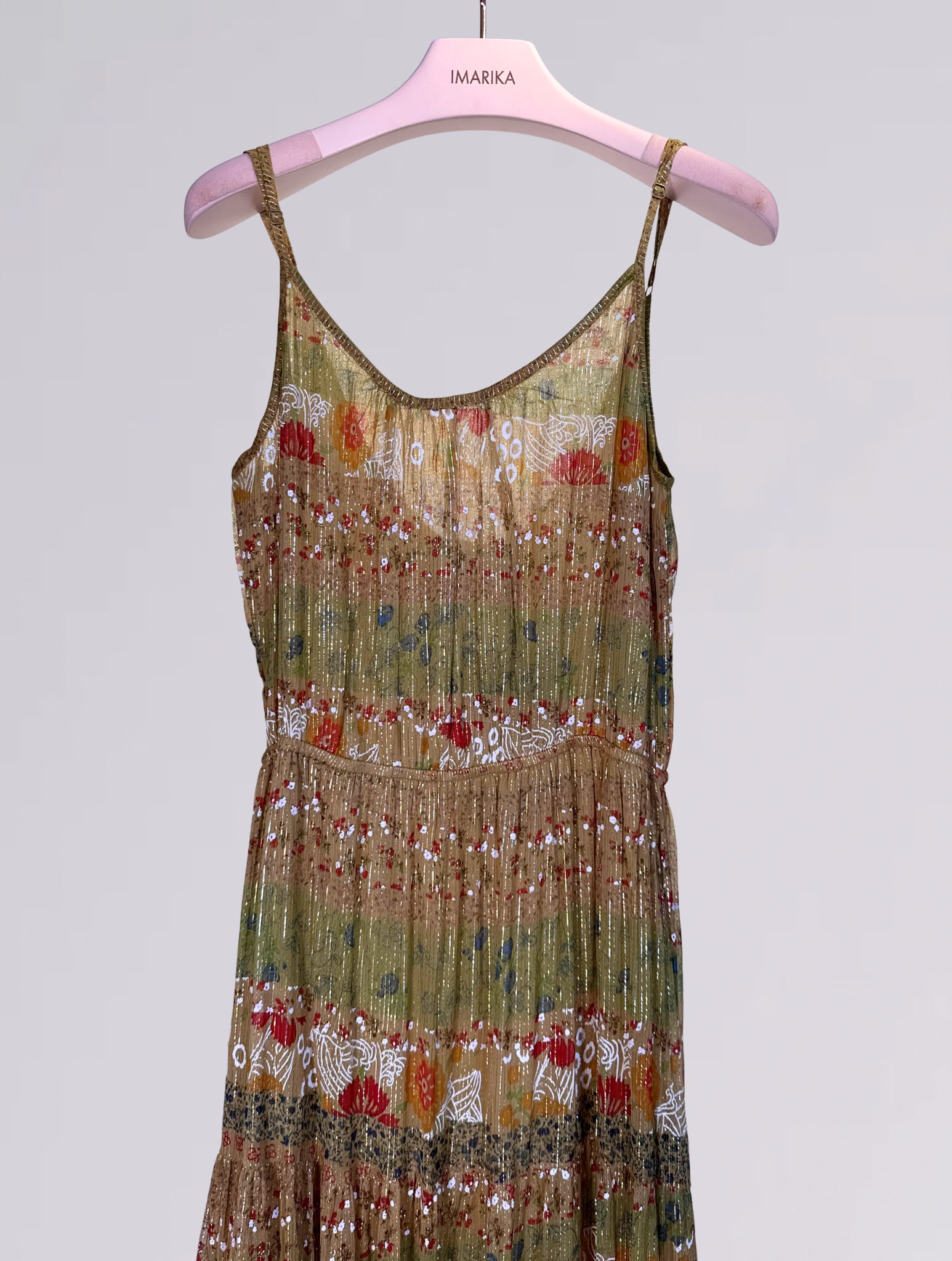 Abito lungo con lurex 