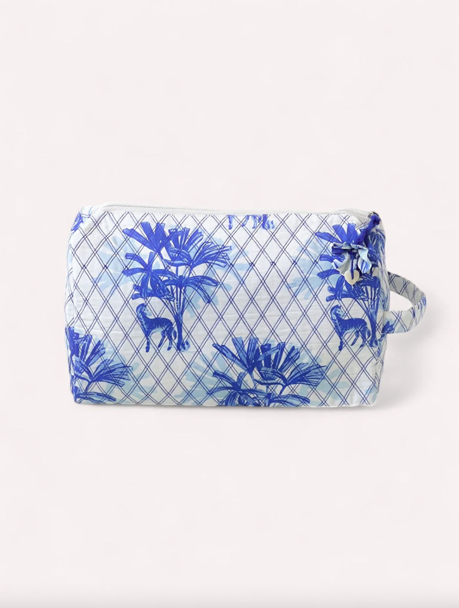 Beauty case zebra blu 