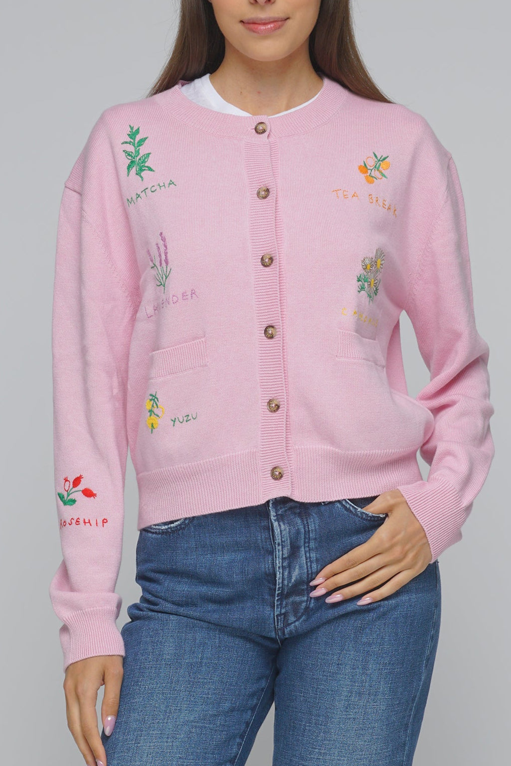 CARDIGAN EMBROIDERED ROSA MIRA MIKATI