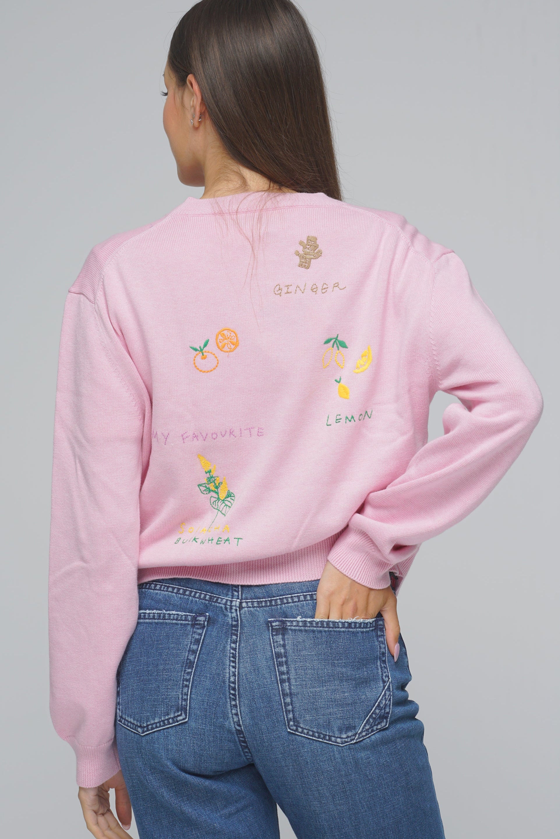 CARDIGAN EMBROIDERED ROSA MIRA MIKATI