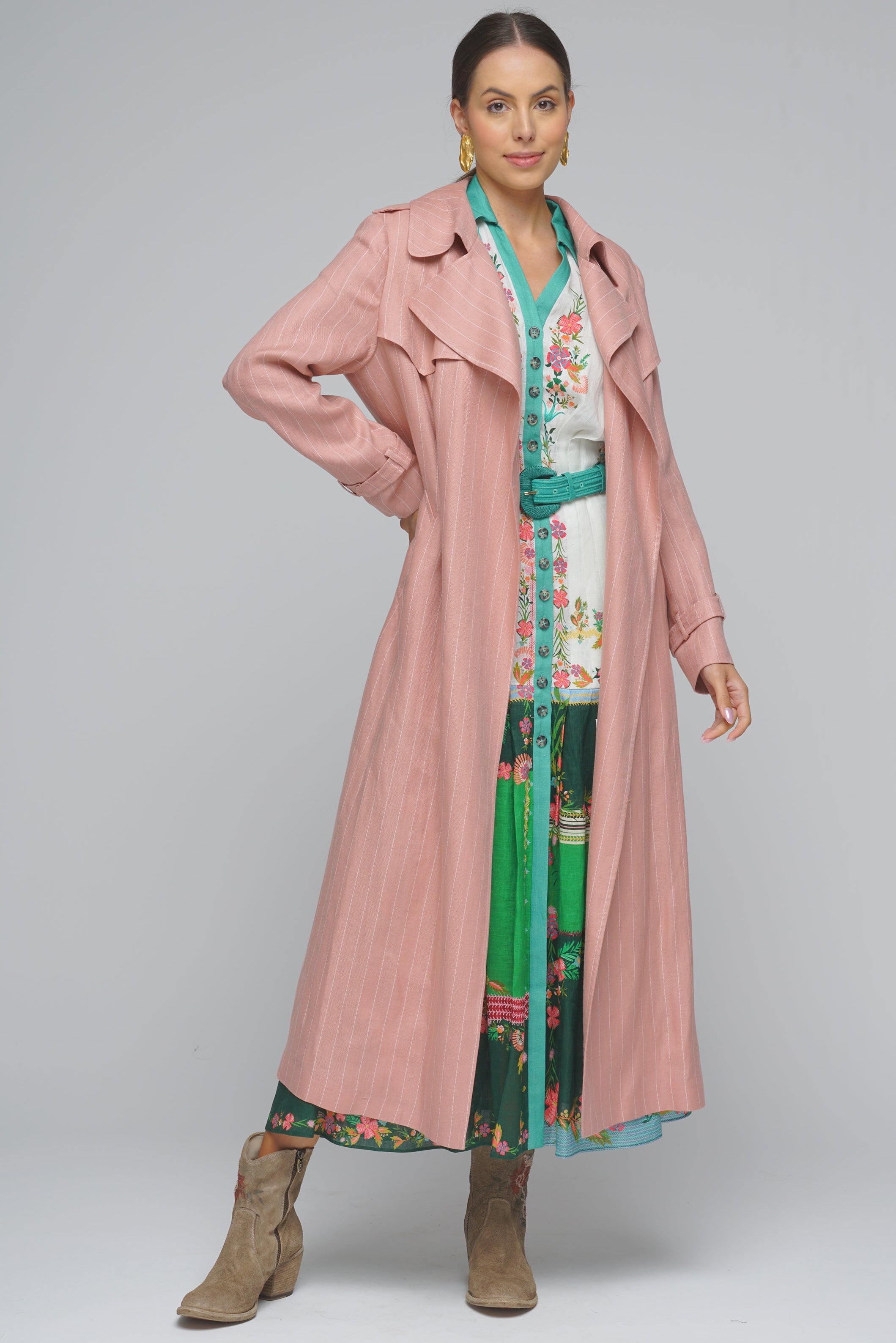 TRENCH CAROLA RIGHE TAGLIATORE
