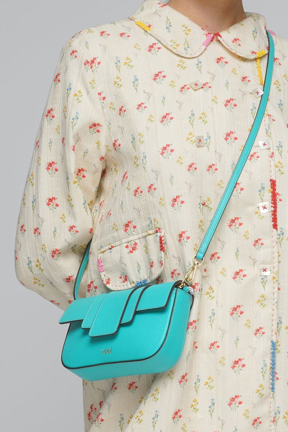 BORSA VITTORIA ACQUA TURCHESE