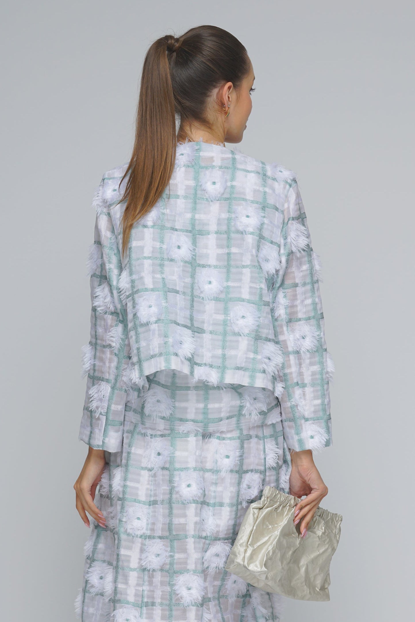 GIACCA FIORI MULTI VERDE