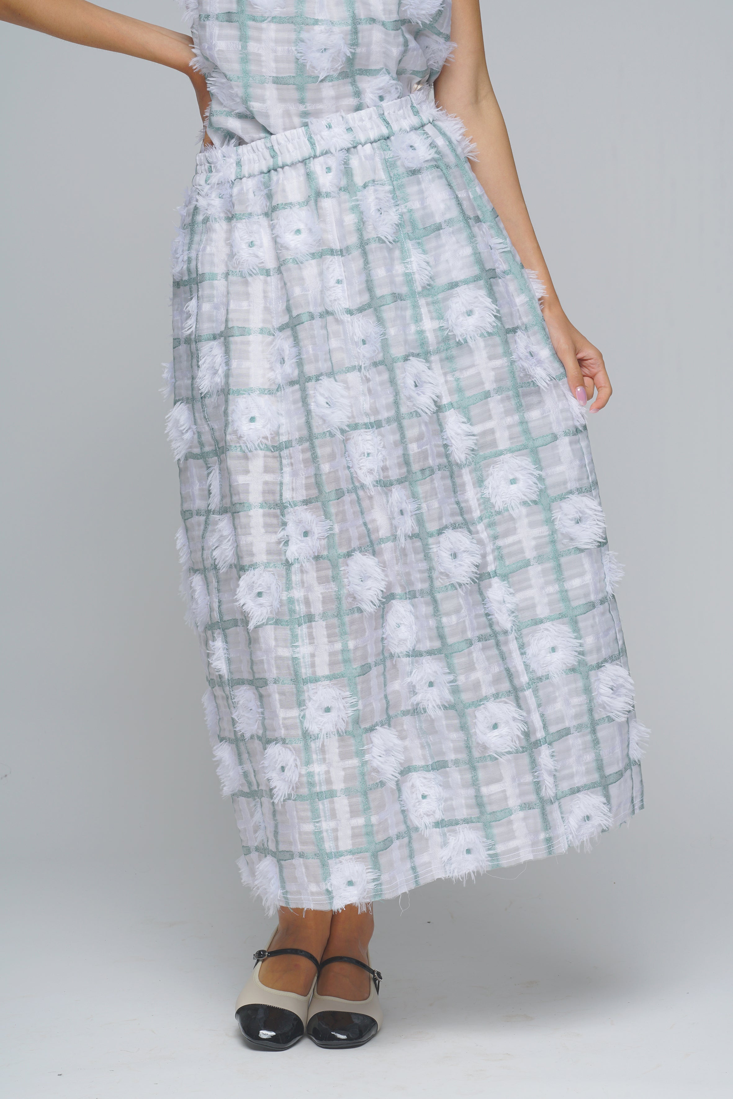 GONNA FIORI MULTI VERDE