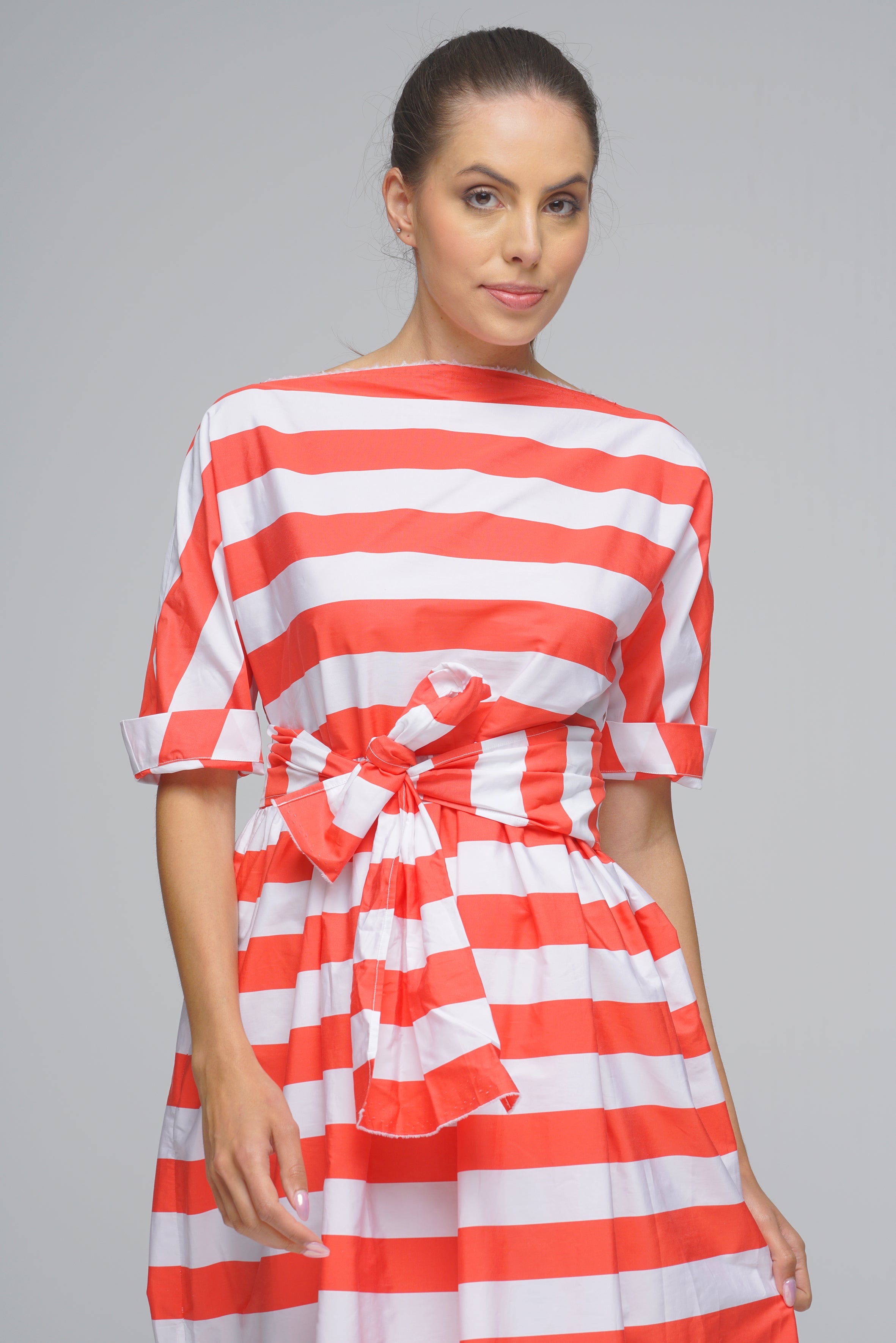 ABITO RIGHE ROSSO&BIANCO DANIELA GREGIS