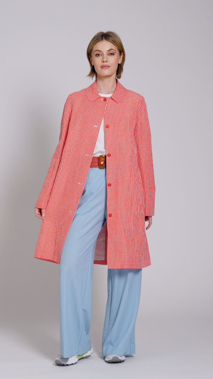 CAPPOTTO QUADRI ROSSO APUNTOB