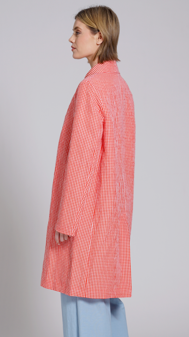 CAPPOTTO QUADRI ROSSO APUNTOB