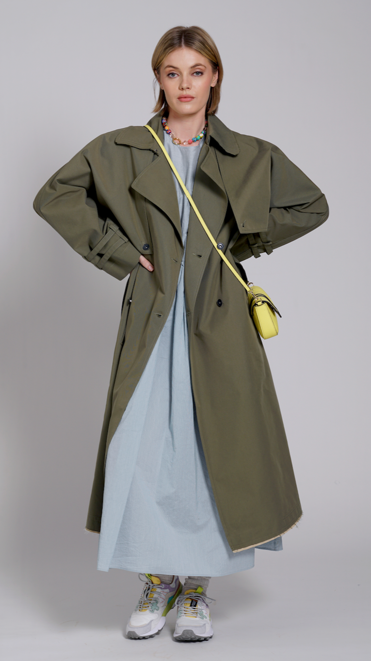 TRENCH VERDE 3 IN 1