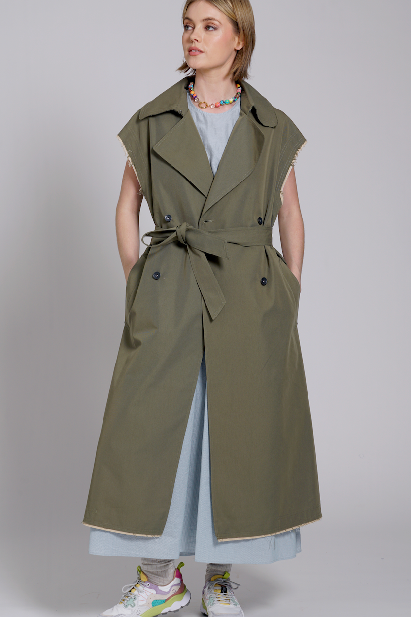 TRENCH VERDE 3 IN 1