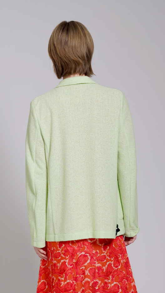 GIACCA BICOLOUR FRISE VERDE