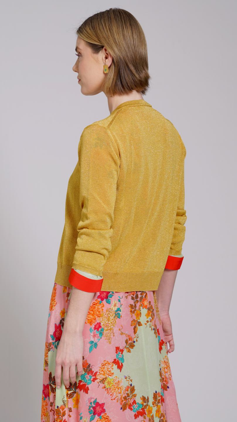 CARDIGAN COREANA ORO ROBERTO COLLINA