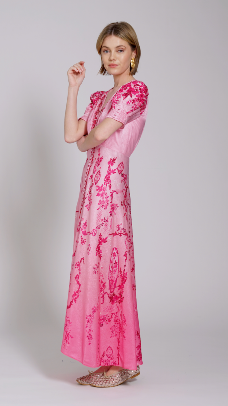 ABITO LEA LONG FLORAL SALONI