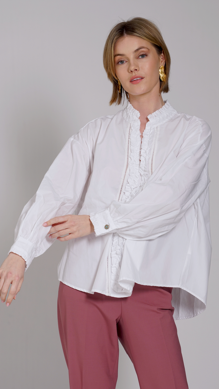 CAMICIA GABARDINA BIANCO SHAFT