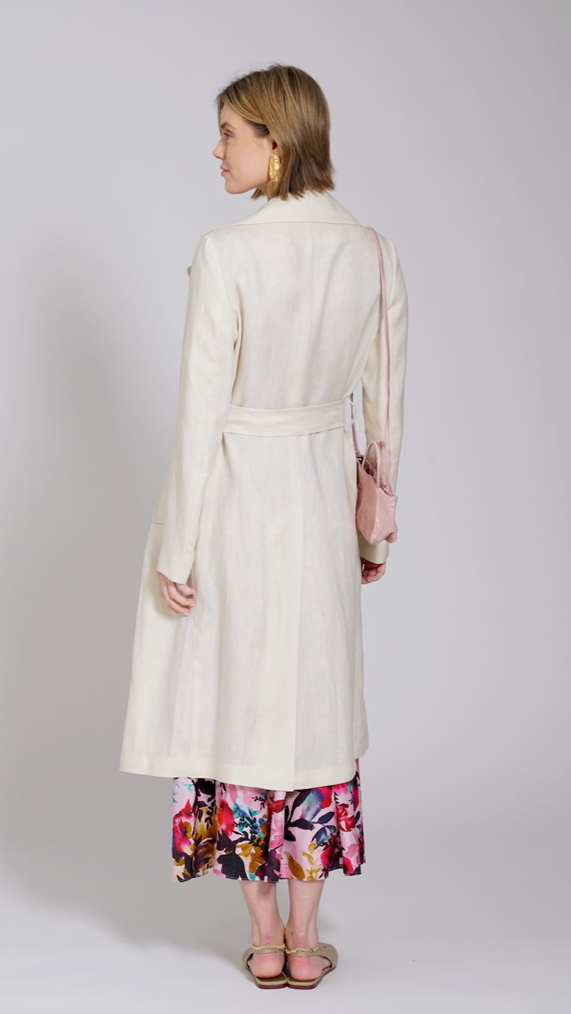 CAPPOTTO LUCE LINO TAGLIATORE BEIGE