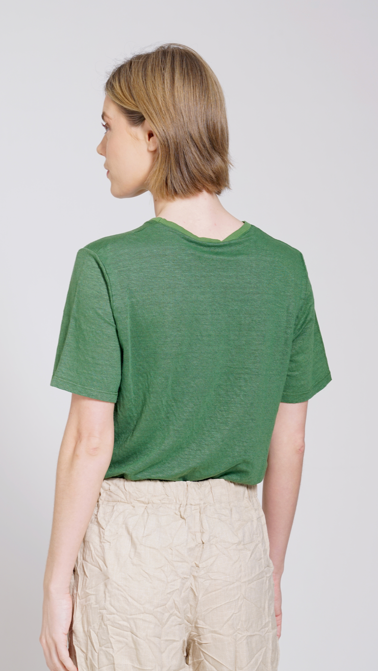 T-SHIRT STALIS GIROCOLLO VERDE