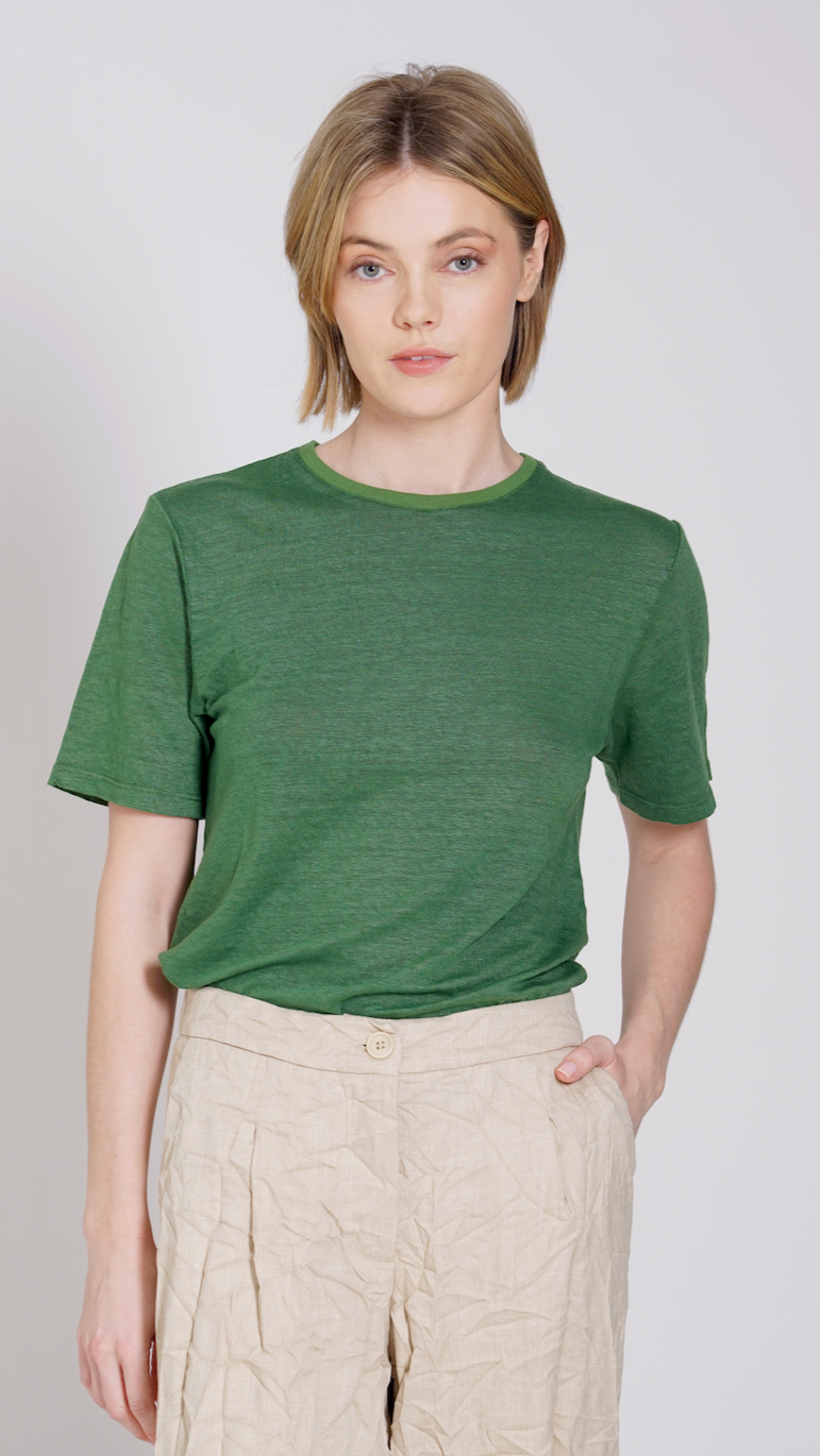 T-SHIRT STALIS GIROCOLLO VERDE