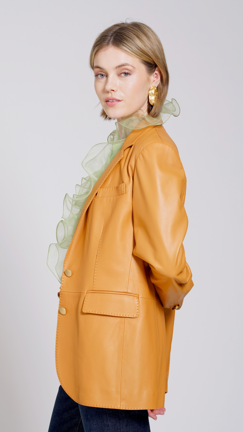 BLAZER SOPHIE PELLE COGNAC TAGLIATORE