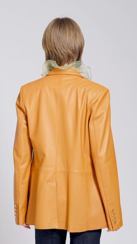 BLAZER SOPHIE PELLE COGNAC TAGLIATORE