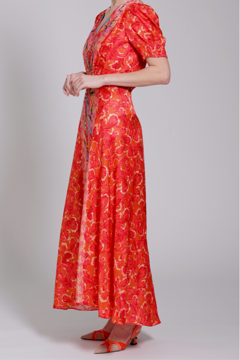 ABITO LEA LONG DRESS MOSAIC SALONI