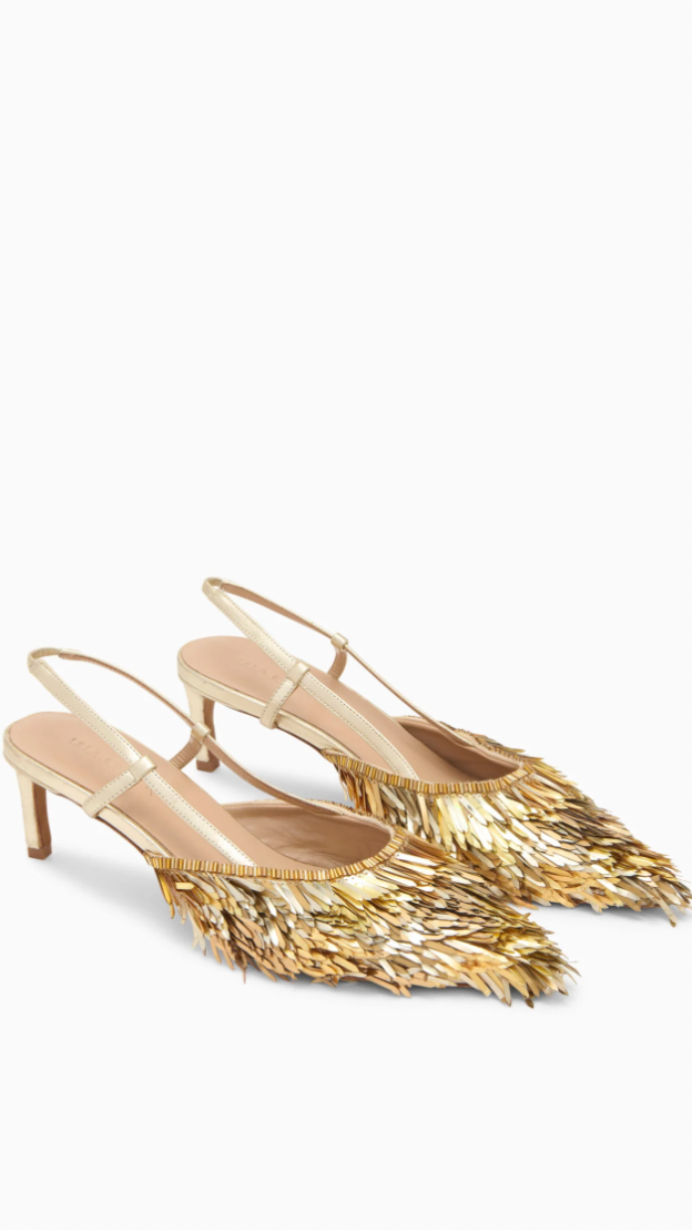 SCARPE EMBROIDERY GOLDEN TACCO ULLA JOHNSON