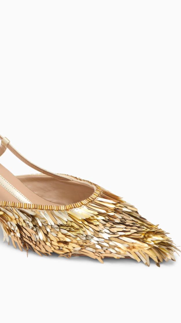 SCARPE EMBROIDERY GOLDEN TACCO ULLA JOHNSON