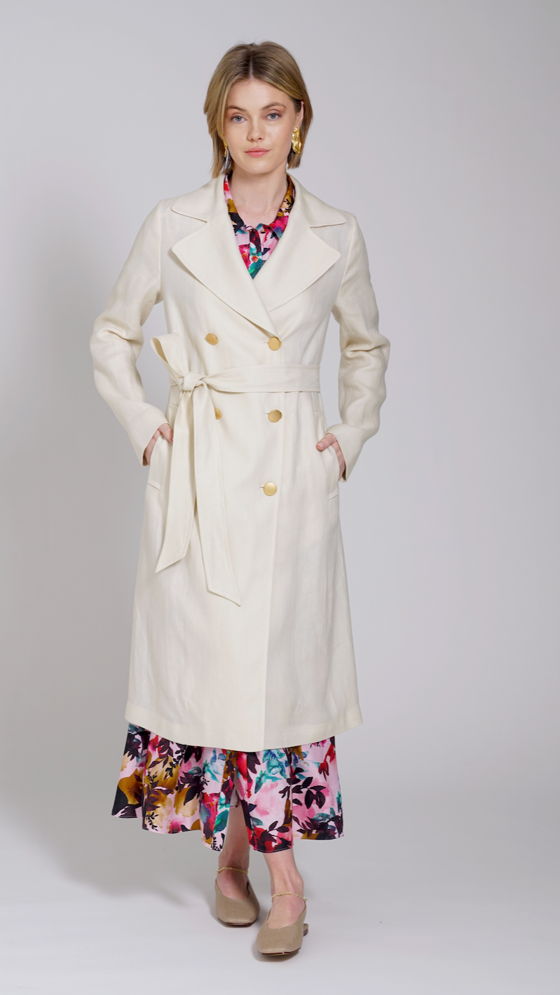 CAPPOTTO LUCE LINO TAGLIATORE BEIGE