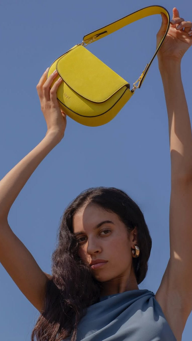 BORSA ELE NABUK GIALLO