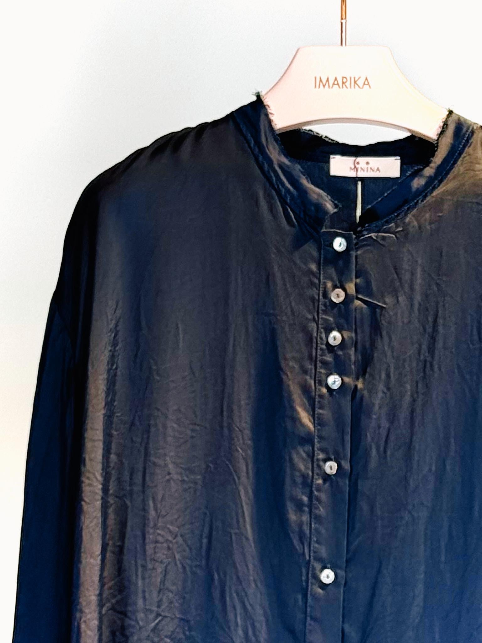 Camicia oversize SALLYSETA BLU MININA