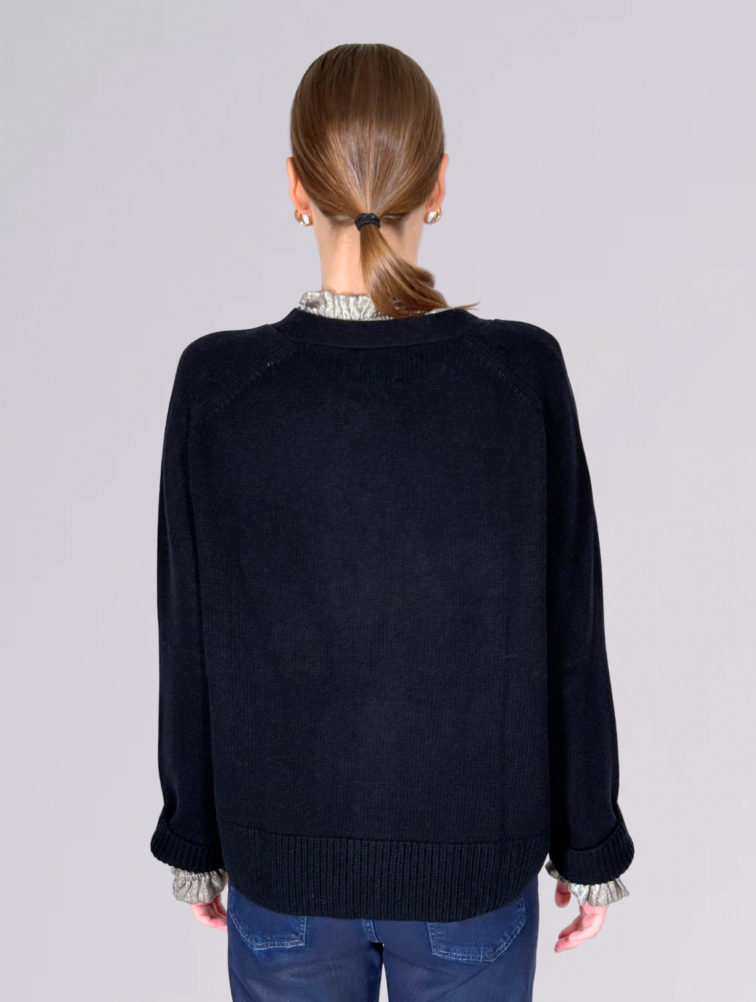 Cardigan nero 17000NERO Allude