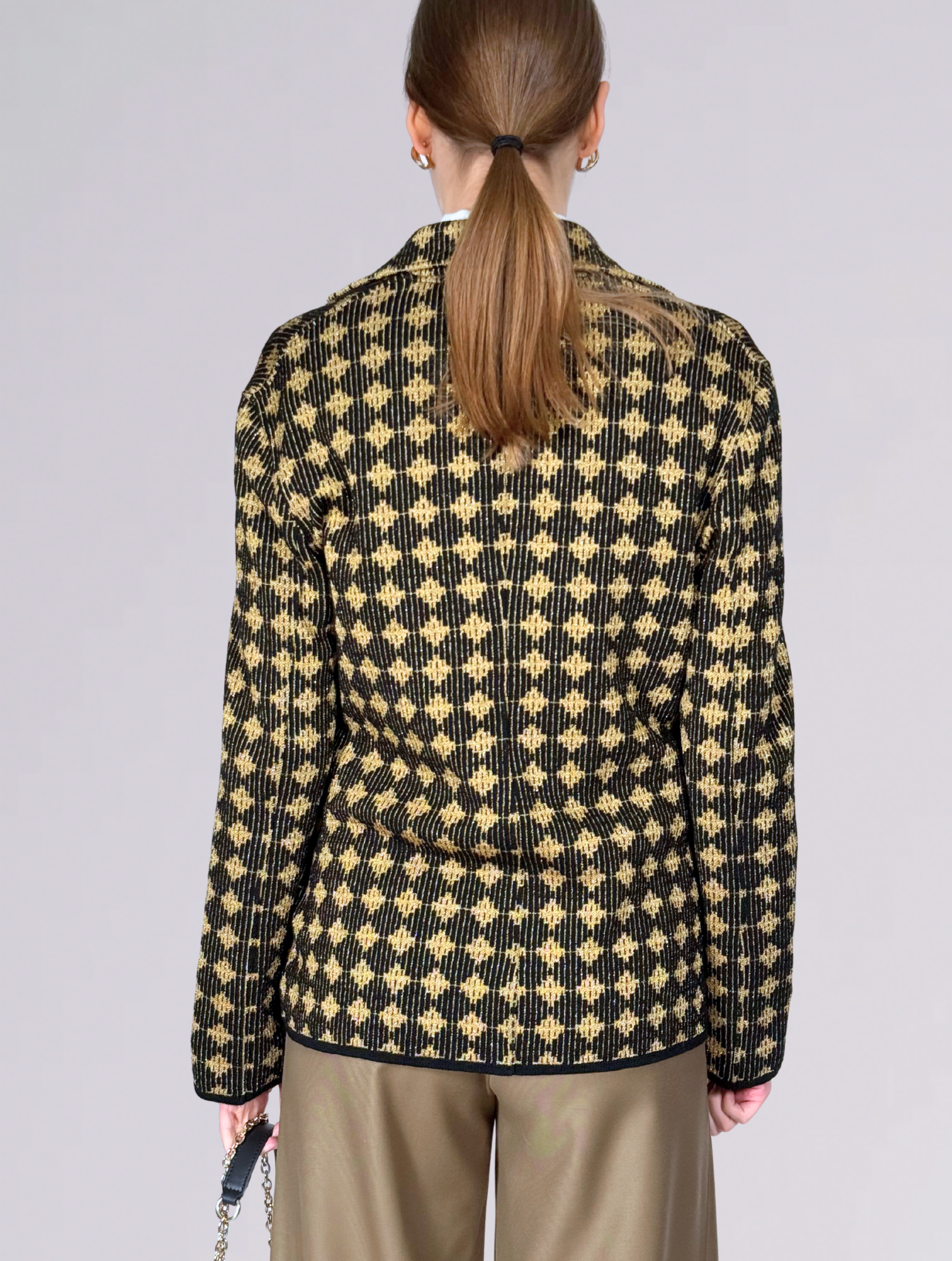 Blazer lurex KPICADO 314LANA   MARRONE ORO siyu